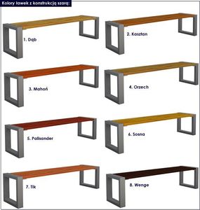 Elior Ławka miejska Norin 3X Gray 180cm - 8 kolorów Tik 4