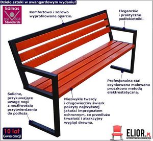 Elior Nowoczesna ławka parkowa Francis 180 cm - 84 kolory Tik 2