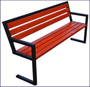 Elior Nowoczesna ławka parkowa Francis 150 cm - 84 kolory Biały 3