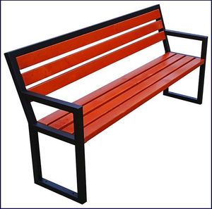 Elior Ławka parkowa Gloria z podłokietnikami 150 cm - 84 kolory Sosna 3