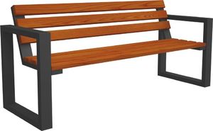 Elior Drewniana ławka parkowa Norin Gray 150cm - 8 kolorów Tik 1