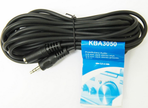 Kabel TreQ Jack 3.5mm - Jack 3.5mm 5m czarny (KBA3050) 1