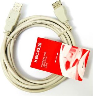 Kabel USB TreQ Przedłużający USB 2.0 A-A 3,0m (KBC4330) 1