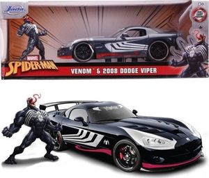 Dickie Pojazd i Figurka Marvel Venom 2008 Dodge Viper 1:24 czarny 1