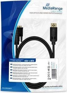 Kabel MediaRange DisplayPort - DVI-D 2m czarny (MRCS199) 1