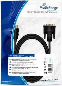 Kabel MediaRange HDMI - DVI-D 2m czarny (MRCS185) 1