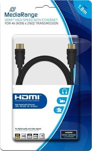 Kabel MediaRange HDMI - HDMI 1.8m czarny (MRCS156) 1