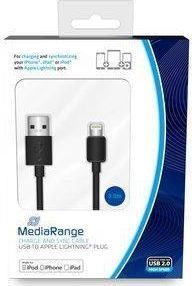 Kabel USB MediaRange USB-A - Lightning 3 m Czarny (MRCS180) 1