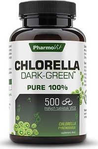 Pharmovit Chlorella Dark-Green 500 Tabletek Chlorella Chlorella Pyrenoidosa Układ Odpornościowy Witalność Organizmu Mikroflora Jelit 1