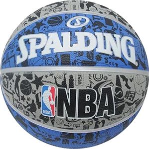 Spalding Spalding NBA Grafitti Rubber Ball 83176Z niebieskie 7 1