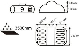 Namiot turystyczny Acamper Nadir 8 Pro niebieski 5