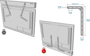 MT3CH Wieszak Uchwyt na do głośniki kolumny Soundbar TV 3