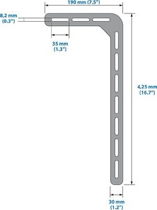 MT3CH Wieszak Uchwyt na do głośniki kolumny Soundbar TV duży 2