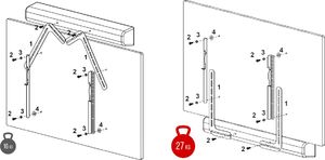 MT3CH Wieszak Uchwyt na do głośniki kolumny Soundbar TV duży 10
