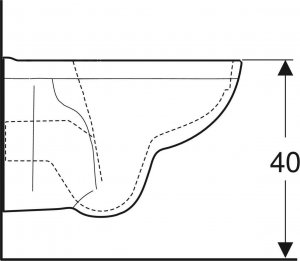 Miska WC Koło REKORD MISKA WISZ.RIMFREE35,5X52CM,BI 9