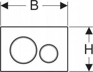 Przycisk spłukujący Geberit PRZYCISK URUCH.SIGMA20,CZ.MAT-CZ-CZ.MAT 19