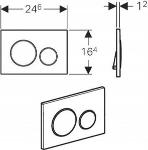Przycisk spłukujący Geberit PRZYCISK URUCH.SIGMA20,CZ.MAT-CZ-CZ.MAT 4