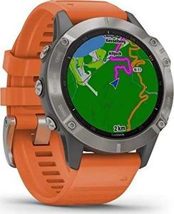 Zegarek sportowy Garmin Fenix 6 Sapphire Pomarańczowy  (010-02158-14) 2