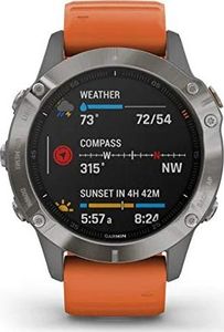 Zegarek sportowy Garmin Fenix 6 Sapphire Pomarańczowy  (010-02158-14) 4