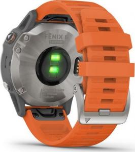 Zegarek sportowy Garmin Fenix 6 Sapphire Pomarańczowy  (010-02158-14) 6