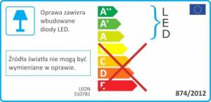 Lampa sufitowa Polux Plafon Led Leon Polux 49 cm + pilot 5