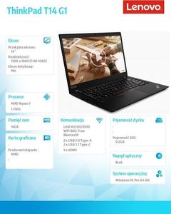 Laptop Lenovo ThinkPad T14 G1 (20UD0013PB) 3