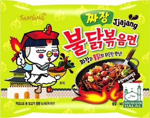 Samyang Ramyun o smaku ostrego kurczaka z sosem Jjajang, ogniście ostry 140g - Samyang uniwersalny 1