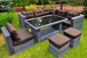 Bello Giardino Komplet Z Technorattanu Maestoso Szary 2