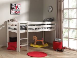 Vipack Drewniane łóżko piętrowe dla dzieci Pino - sosna biała uniw 1