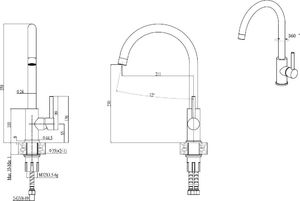 Bateria kuchenna Quadron Jodie stojąca chrom (84818011) 2