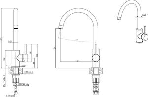 Bateria kuchenna Quadron Ingrid stojąca beżowy z elementami wykończonymi miedzią (84818011) 2