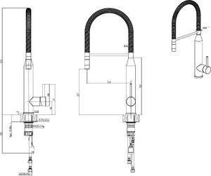 Bateria kuchenna Quadron MARYLIN Pull Out SteelQ PVD złoty 2