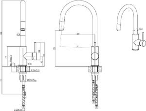 Bateria kuchenna Quadron JENNIFER Pull out SteelQ stal szlachetna 2