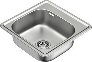 Zlewozmywak Steiner JOE 110 Steinsteel  satyna z syfonem 1-komorowy b/o 2