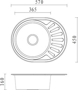 Zlewozmywak Steiner JIM 216 Steinsteel zlew z syfonem 1-komorowy z/o 3