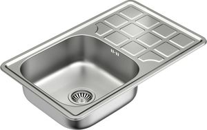 Zlewozmywak Steiner LOUIS 111 Steinsteel satyna z syfonem 1-komorowy z/o 2