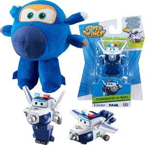 Cobi Zestaw Super Wings figurka transformująca Trafik + maskotka Lotek  (710050; 711300) 1