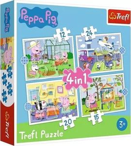 Trefl Puzzle 4w1 Wspomnienie wakacji Świnka Peppa 1