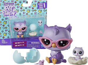 Figurka Hasbro Littlest Pet Shop Zestaw 2 figurek Oona i Nona Owler oraz akcesoria 1