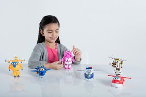 Figurka Super Wings Transformujące się figurki Dżetek (Jett) i Śrubek (Donnie) uniwersalny 6