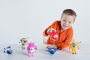 Figurka Super Wings Transformujące się figurki Dżetek (Jett) i Śrubek (Donnie) uniwersalny 7