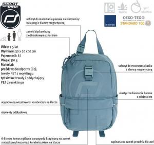 ScootAndRide Plecak na hulajnogę dla dzieci 1-5 lat Steel 2