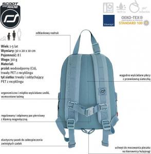 ScootAndRide Plecak na hulajnogę dla dzieci 1-5 lat Steel 3