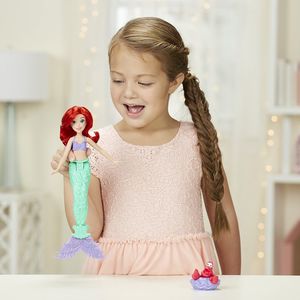 Hasbro Hasbro E0282 Disney Princess lalka Arielka zmieniająca kolor + krab Sebastian uniwersalny 2