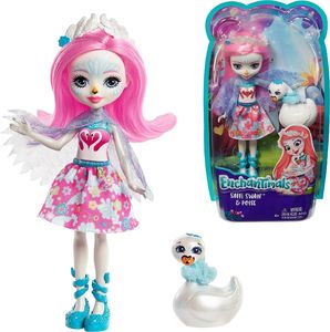 Mattel Mattel Enchantimals Lalka Saffi Swan i zwierzątko Poise uniwersalny 1