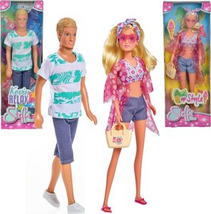 Simba Simba lalka Steffi Love Zestaw Hawajski styl Różowy strój + Kevin sportowiec relax blond uniwersalny 1