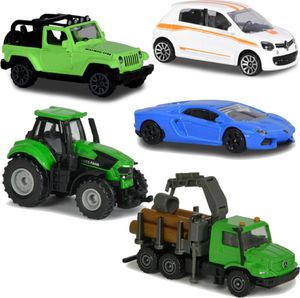 Majorette Majorette Street Cars Zestaw 5 autek samochodziki resoraki 5-pak ciężarówka traktor uniwersalny 1
