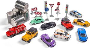 Majorette Zestaw Porsche 10 pojazdów i taśma drogowa 2