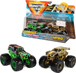 Spin Master Monster Jam Zestaw 2 pojazdów Grave Digger i Max-D uniwersalny 1