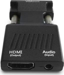 Adapter AV Savio D-Sub (VGA) - HDMI + USB-A + Jack 3.5mm czarny (CL-145) 3